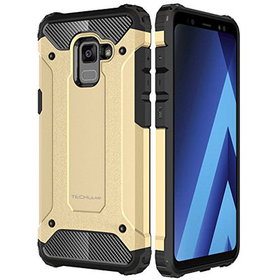 [Tough Armoured Case] ShockProof Dual-Layer Protective Heavy Duty Cover for Samsung Galaxy A8 2018