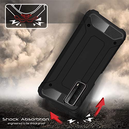 [Tough Armoured Case] ShockProof Dual-Layer Protective Heavy Duty Cover for Huawei P Smart 2021