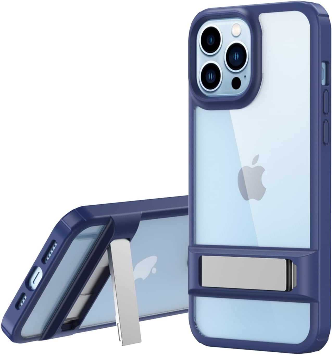 [Fusion Armour Kickstand] Tough Rugged Protective Kickstand Clear Case for Apple iPhone 14 Pro
