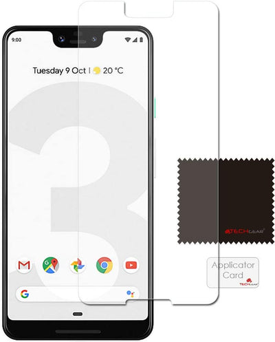 [3 Pack] TECHGEAR Screen Protectors for Pixel 3 XL- Clear Lcd Screen Protector with Cleaning Cloth & Application Card
