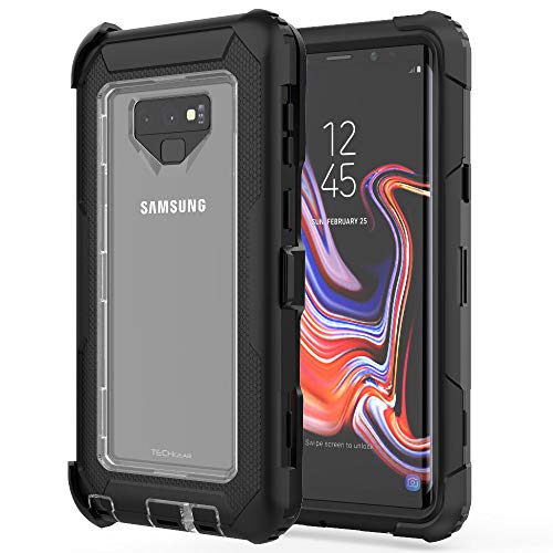[Contender Case] Samsung Galaxy Note 9 Heavy Duty Case with Built-in Screen Protector, 360 [Full Body] Protective Cover with Kick Stand