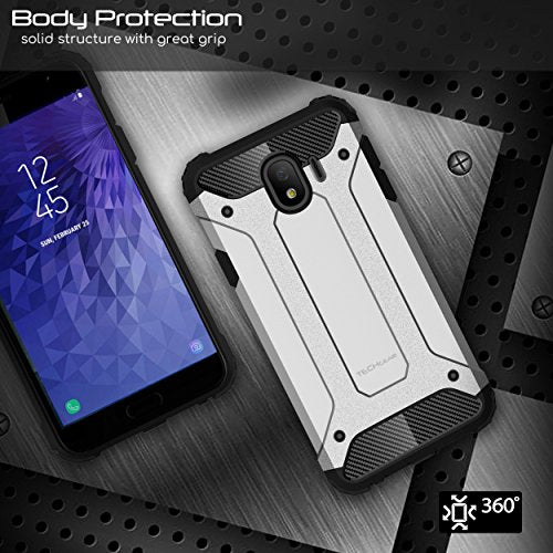 [Tough Armoured Case] ShockProof Dual-Layer Protective Heavy Duty Cover for Samsung Galaxy J4 2018
