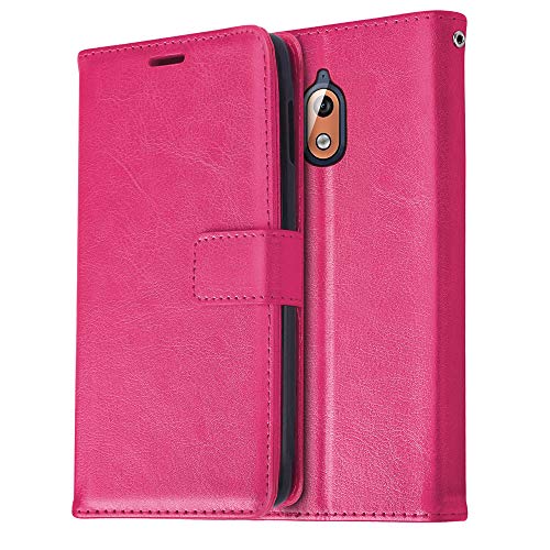 [Wallet Case] Protective Cover with Cash & Card Holder, Stand and Wrist Strap For Nokia 3.1