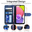 [Wallet Case] Protective Cover with Cash & Card Holder, Stand and Wrist Strap For Samsung Galaxy A03s