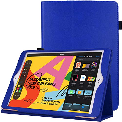 [Folio Case] Smart Cover Stand with Auto Sleep/Wake & Hand Strap For Apple iPad 10.2" 2021 / 2020 / 2019 [9th / 8th / 7th Generation]