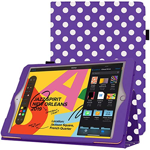 [Folio Case] Smart Cover Stand with Auto Sleep/Wake & Hand Strap For Apple iPad 10.2" 2021 / 2020 / 2019 [9th / 8th / 7th Generation]