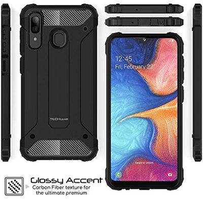 [Tough Armoured Case] ShockProof Dual-Layer Protective Heavy Duty Cover for Samsung Galaxy A20e