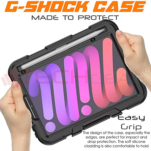 [G-SHOCK Case] Heavy Duty Long Survival Screen Protector Case for Apple iPad Mini 7 / Mini 6 8.3" [7th / 6th Generation]
