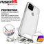 [Fusion HD Case] Shockproof Fused Gel Bumper & Hard Back Slim Clear Cover for iPhone 11 Pro Max
