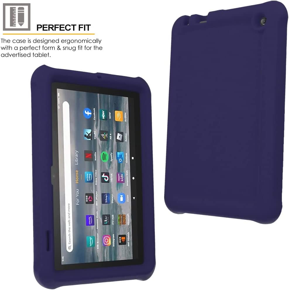 [Bumper Case] Shockproof Soft Easy Grip Case for Amazon Fire 7" (2022 / 12th Generation)