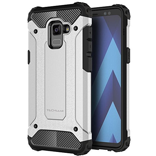 [Tough Armoured Case] ShockProof Dual-Layer Protective Heavy Duty Cover for Samsung Galaxy A8 2018