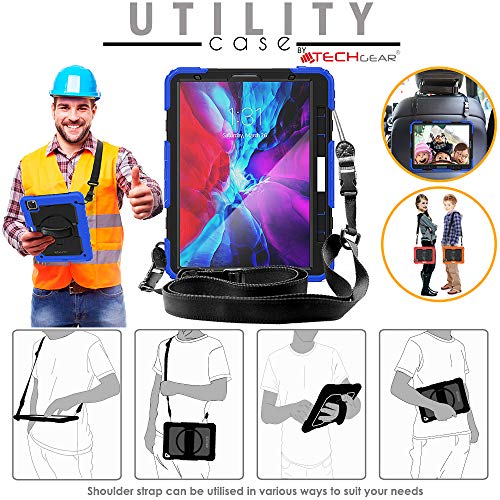 [UTILITY Case] Full Body Shockproof Case with Stand, Hand & Shoulder Strap for Apple iPad Pro 11" 2022 & 2021 [4th & 3rd Generations]