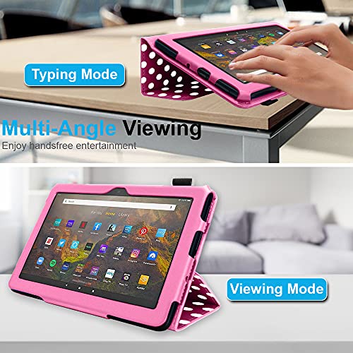 [Folio Case] Smart Cover Stand with Auto Sleep/Wake & Hand Strap For Amazon Fire HD 10" / HD 10" Plus (2021/11th Generation)