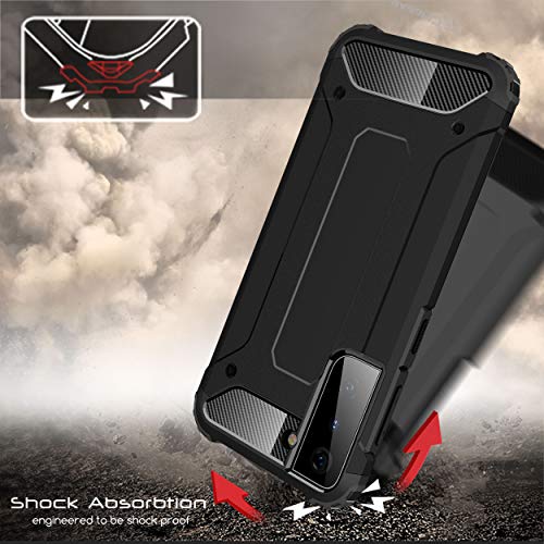 [Tough Armoured Case] ShockProof Dual-Layer Protective Heavy Duty Cover for Samsung Galaxy S21