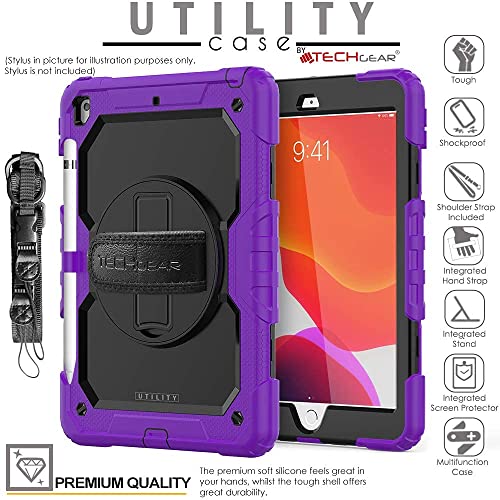 [UTILITY Case] Full Body Shockproof Case with Stand, Hand & Shoulder Strap for Apple iPad 10.2" 2021 - 2019 [9th/8th/7th Generation]