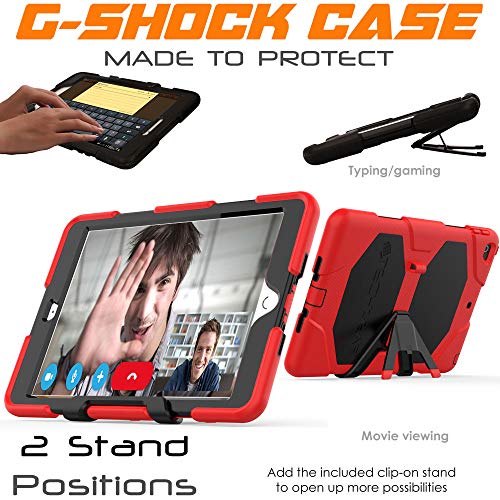 [G-SHOCK Case] Heavy Duty Long Survival Screen Protector Case for iPad 10.2" 2021, 2020, 2019 [9th/8th/7th Generation]