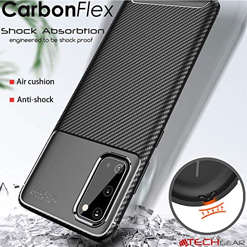 [CarbonFlex Case] Premium Shockproof Soft Slim Cover with Carbon Fibre Effect For Samsung  Galaxy S20
