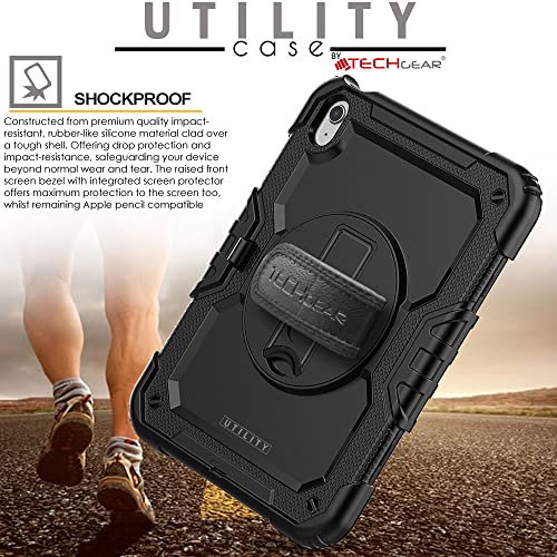 [UTILITY Case] Full Body Shockproof Case with Stand, Hand & Shoulder Strap for Apple iPad 11th & 10th Generation, iPad 2025 / 2022