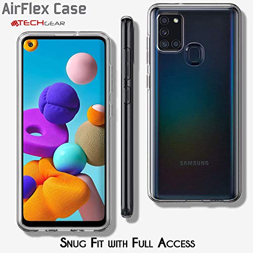 [AirFlex Case] Crystal Clear Slim & Light, Protective,  Soft Gel Cover for Samsung Galaxy A21s