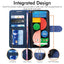 [Wallet Case] Protective Cover with Cash & Card Holder, Stand and Wrist Strap For Google Pixel 4a 5G