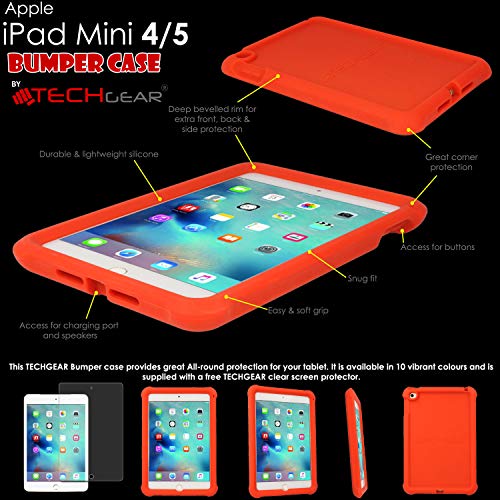 [Bumper Case] Shockproof Soft Easy Grip Case for Apple iPad Mini 5 2019, iPad Mini 4