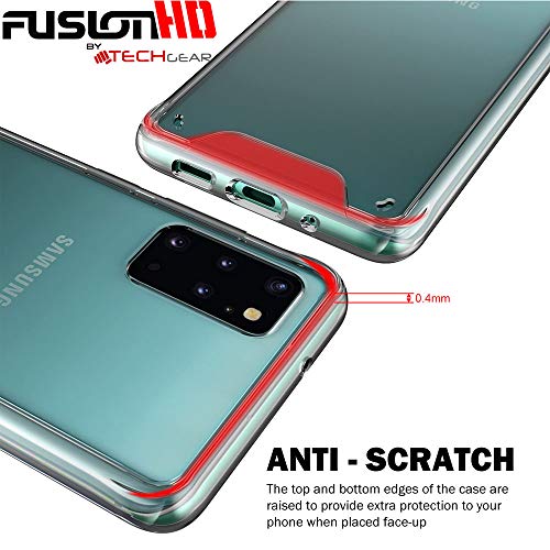 [Fusion HD Case] Shockproof Fused Gel Bumper & Hard Back Slim Clear Cover for Samsung Galaxy Galaxy S20 Plus