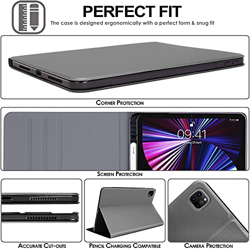 [Smart Case] Slim Stand Cover with Auto Sleep/Wake for Apple iPad Pro 12.9" (6th / 5th / 3rd / 2nd Generation)