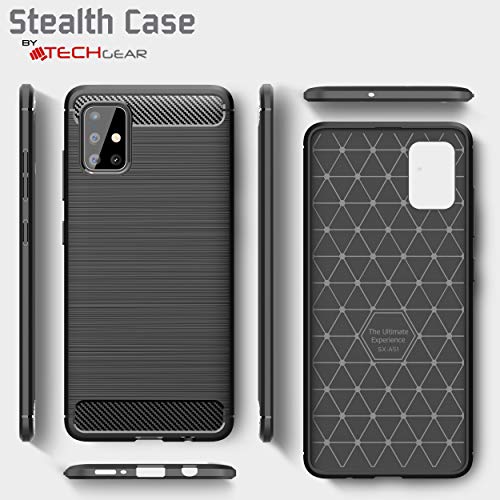[Stealth Case] Samsung Galaxy A51 Soft Protective Slim Cover with Carbon Fibre Detailing