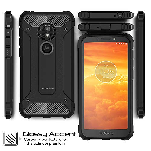 [Tough Armoured Case] ShockProof Dual-Layer Protective Heavy Duty Cover for Motorola Moto E5 Play