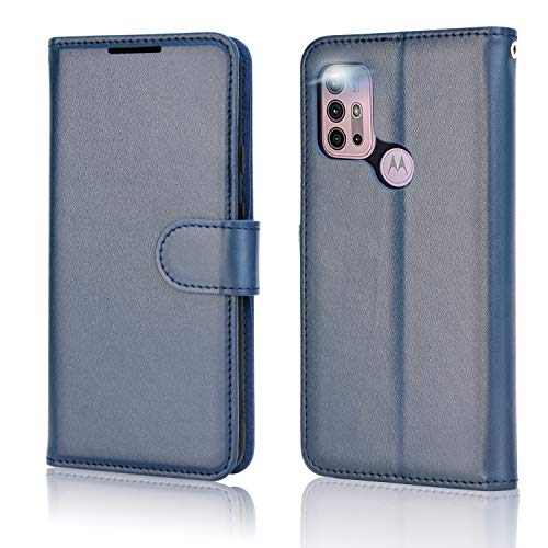 [Wallet Case] Protective Cover with Cash & Card Holder, Stand and Wrist Strap For Motorola Moto G30 / G10