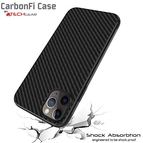 [CarbonFi Case] Flexible Shockproof  Slim Fit Case Cover with Carbon Fibre Detailing for iPhone 11 Pro Max