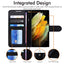 [Wallet Case] Protective Cover with Cash & Card Holder, Stand and Wrist Strap For Samsung Galaxy S22 Ultra