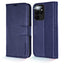 [Leather Wallet Case] Genuine Leather [RFID Blocking] Magnetic Flip Case with Card & Slots and Stand For Samsung Galaxy S22 Ultra