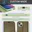[Leather Wallet Case] Genuine Leather [RFID Blocking] Magnetic Flip Case with Card & Slots and Stand For iPhone 13 6.1"