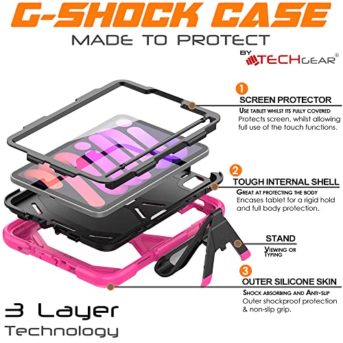 [G-SHOCK Case] Heavy Duty Long Survival Screen Protector Case for Apple iPad Mini 7 / Mini 6 8.3" [7th / 6th Generation]