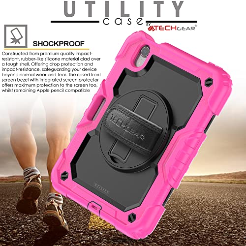 [UTILITY Case] Full Body Shockproof Case with Stand, Hand & Shoulder Strap for Apple iPad Mini 7 / Mini 6 8.3" [7th / 6th Generation]