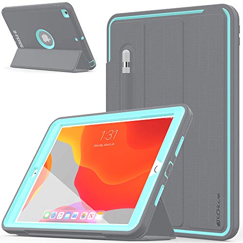 [D-FENCE Case] Tough & Rugged Smart Case For Apple iPad 10.2" 9th, 8th, 7th Generation