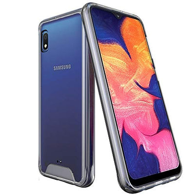 [Fusion HD Case] Shockproof Fused Gel Bumper & Hard Back Slim Clear Cover for Samsung Galaxy A20e