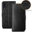 [Wallet Case] Protective Cover with Cash & Card Holder, Stand and Wrist Strap For Samsung Galaxy A50