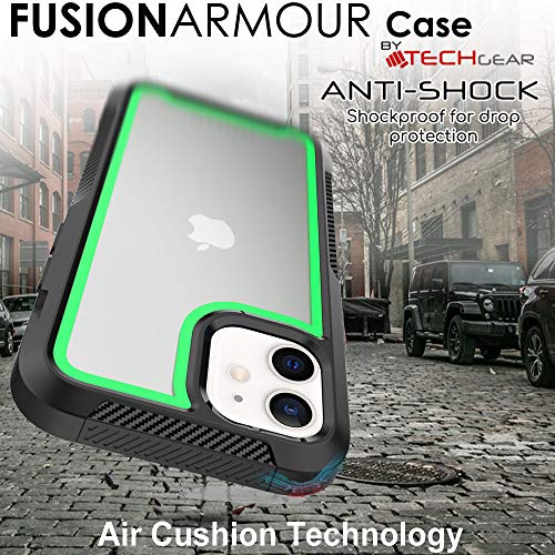 [Fusion Armour Case] Premium Slim Hybrid Tough Heavy Duty, Clear Back Bumper Case for iPhone 12 Mini