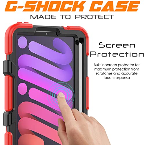 [G-SHOCK Case] Heavy Duty Long Survival Screen Protector Case for Apple iPad Mini 7 / Mini 6 8.3" [7th / 6th Generation]