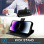 [Leather Wallet Case] Genuine Leather [RFID Blocking] Magnetic Flip Case with Card & Slots and Stand For iPhone 14 Pro Max