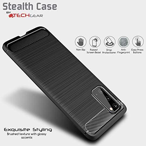 [Stealth Case] Samsung Galaxy S20 Soft Protective Slim Cover with Carbon Fibre Detailing