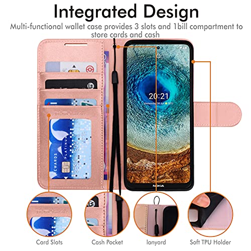 [Wallet Case] Protective Cover with Cash & Card Holder, Stand and Wrist Strap For Nokia X10 / X20