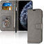 [Wallet Case] Protective Cover with Cash & Card Holder, Stand and Wrist Strap For Apple iPhone 11 Pro Max