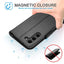 [Leather Wallet Case] Genuine Leather [RFID Blocking] Magnetic Flip Case with Card & Slots and Stand For Samsung Galaxy S23