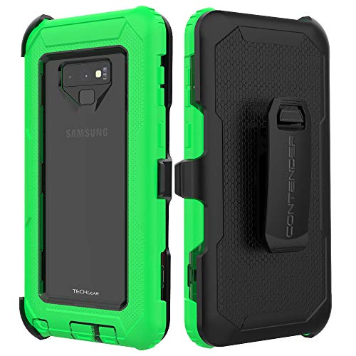 [Contender Case] Samsung Galaxy Note 9 Heavy Duty Case with Built-in Screen Protector, 360 [Full Body] Protective Cover with Kick Stand