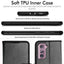 [Wallet Case] Protective Cover with Cash & Card Holder, Stand and Wrist Strap For Samsung Galaxy S21