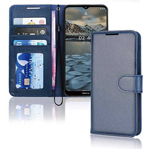 [Wallet Case] Protective Cover with Cash & Card Holder, Stand and Wrist Strap For Nokia 2.4