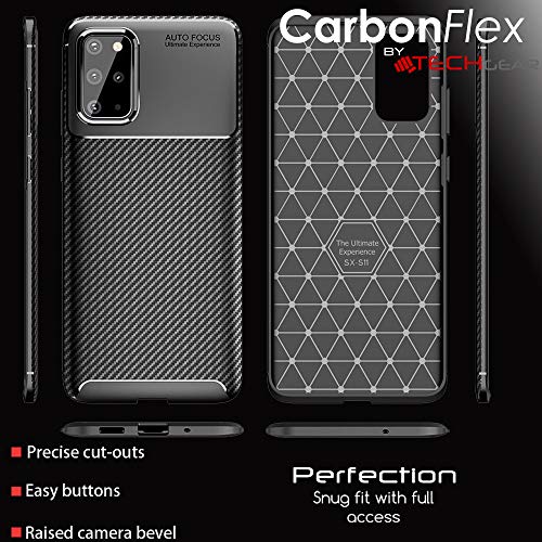 [CarbonFlex Case] Premium Shockproof Soft Slim Cover with Carbon Fibre Effect For Samsung  Galaxy S20 Plus